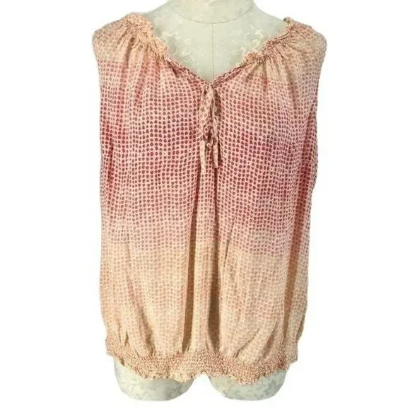 A.N.A. Women's Peach Pink Plus Size Sleeveless Blouse Tank‎ Top Size 2x - Picture 6 of 8